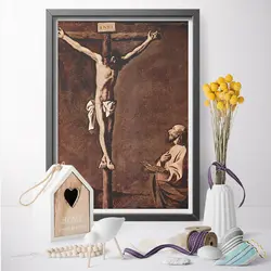 Распятого Христа стены Книги по искусству Холст плакат принтом Christian холст картины настенные панно Стикеры для украшения дома