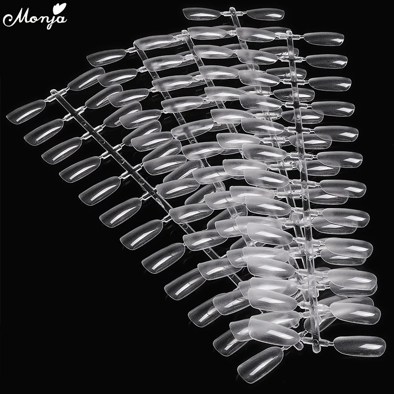 

Monja 10*24pcs Nail Art Transparent Natural Nail Tip Color Palette Card Display Practice Training Manicure Tools