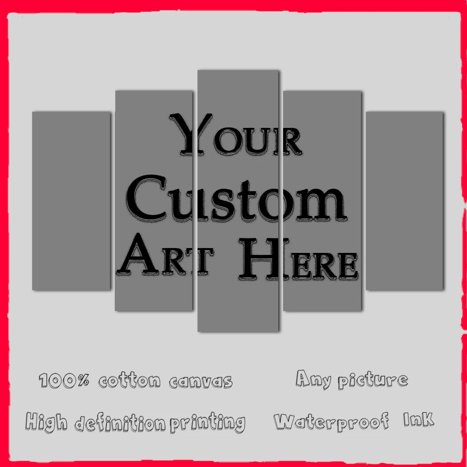 

Customized 5 Panel Modular Prints Painting Wall Art Canvas Picture Frame Home Decor Poster For Living Room Drop Shipping