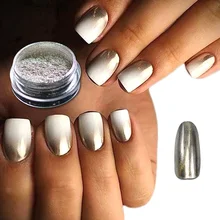 1 коробка, модный блеск для ногтей, порошок, пыль, светильник, золотой зеркальный эффект, цвета хрома, пигмент, украшения для ногтей, блеск для ногтей TR#01-12