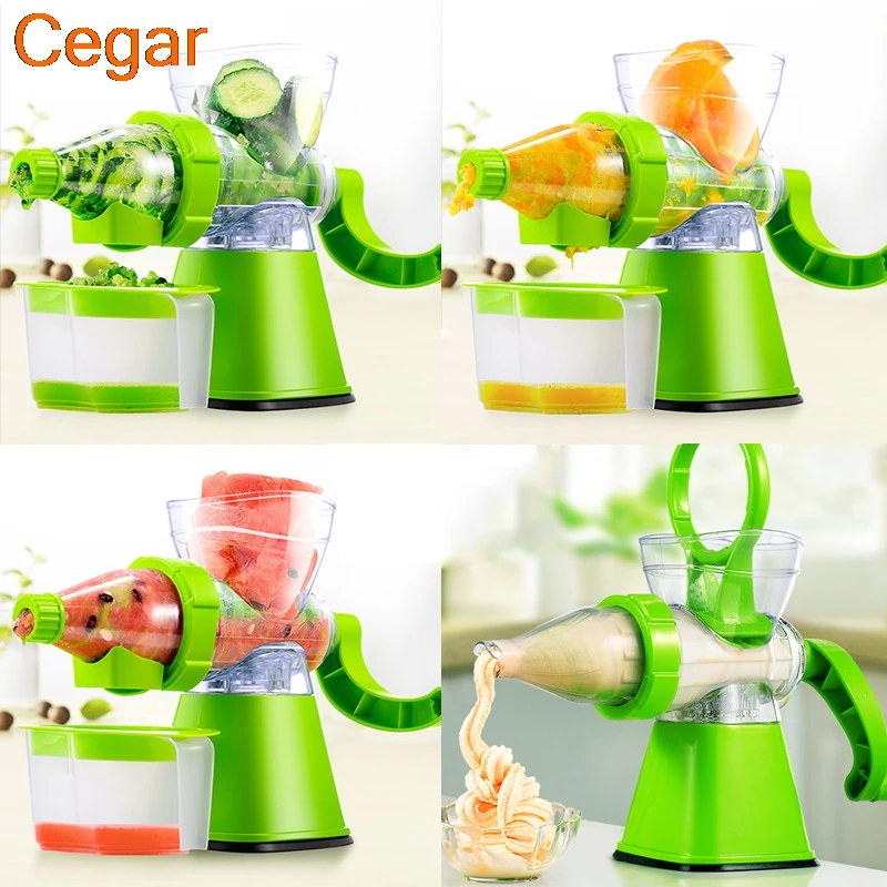 

Cegar Fruit Vegetable Tools Ice Cream machine slow juicer Plastic Multifuctional Fruit Squeezer hand juicer machine Tool