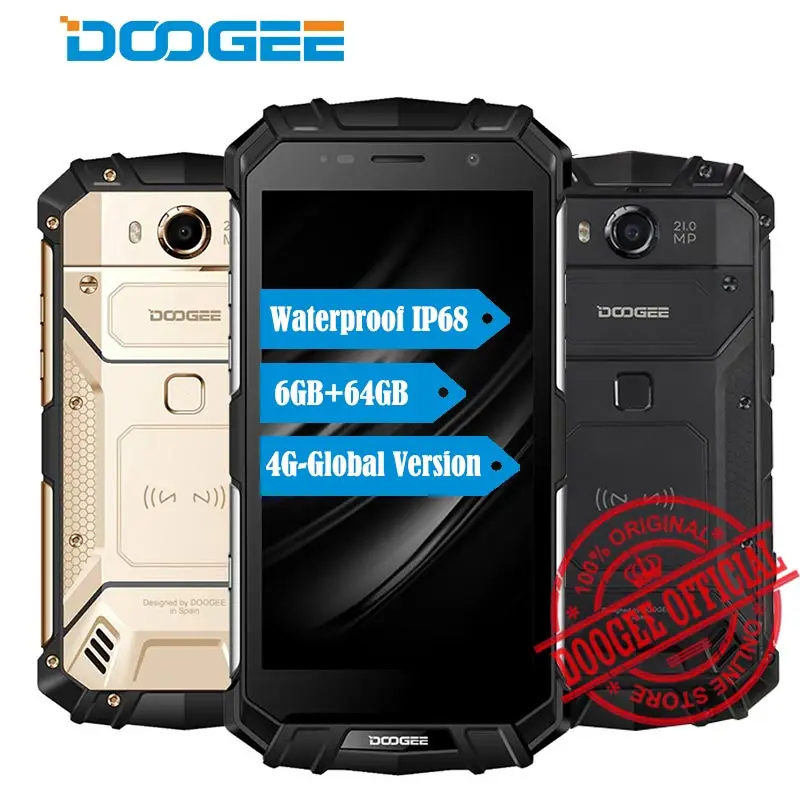 DOOGEE S60 IP68 водонепроницаемый пылезащитный Мобильный телефон 5580 мАч 6 ГБ + 64 Гб 5 2