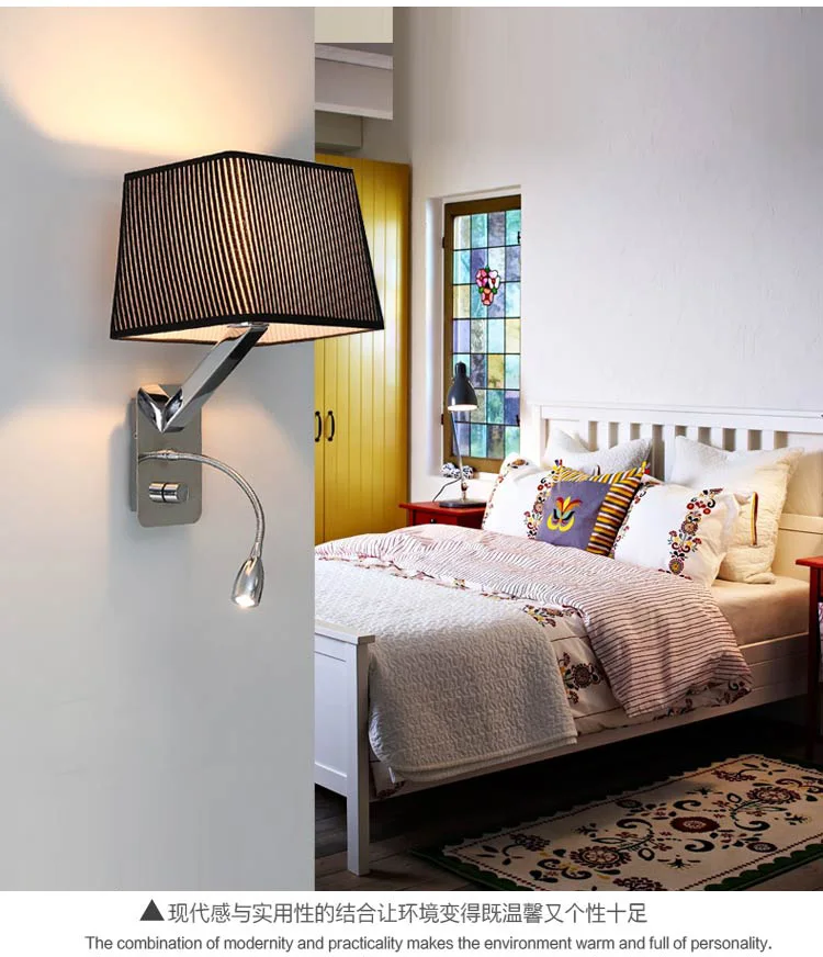 creative fabric wall sconces band switch modern led reading wall light fixtures for bedroom wall lamp - Bedroom Wall Sconces For Reading creative fabric wall sconces band switch modern led reading wall light fixtures for bedroom wall lamp - Bedroom Wall Sconces For Reading