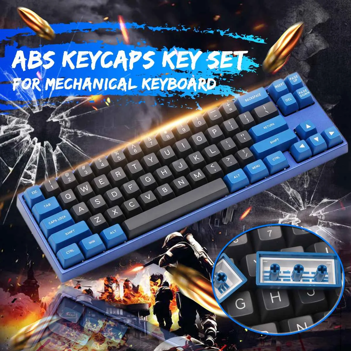 

S SKYEE Maxkey Blue & Gray 137 Key SA ABS Keycaps Keycap Set for Mechanical Keyboard