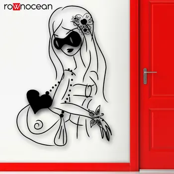 

Fashion Store Model Cool Girl Shopping Stickers Vinyl Wall Decal Home Decor Removable Beautiful Girl Mural Wallpaper 3291