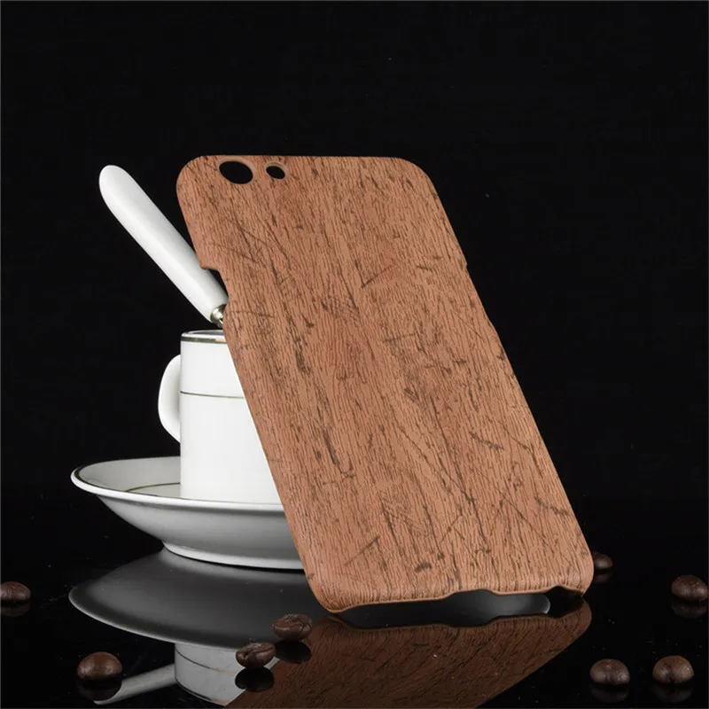 subin New arrival For Oppo F3 Case Vintage Wood PU Leather PC hard Protective shell Cover For Oppo F3 Phone Cases