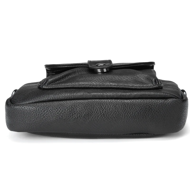 Annmouler, винтажная Женская поясная сумка, черная, из искусственной кожи, поясная сумка, мульти карман, набедренная сумка, 2 плеча, поясная сумка, регулируемая сумка