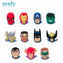 Новинка Один 1 шт. Мстители ПВХ подвески для обуви аксессуары для обуви обувь украшение для Croc jibz/Напульсники Детские вечерние Рождественский подарок