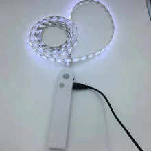 1 м/2 м/3 м беспроводной PIR датчик движения светодиодный шкаф для шкафа полоса светильник на батарейках Автоматическое включение/выключение светильник для лестницы лампа лента