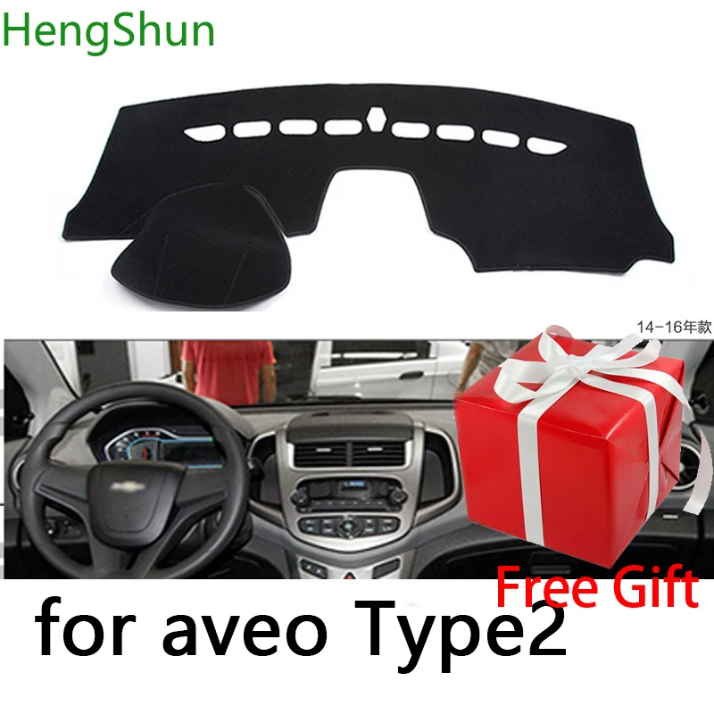 

For Chevrolet Aveo sonic 2014-2017 Dashboard Cover Sun Shade Non-slip Dash Mat Carpet Car Stickers Interior Accessories