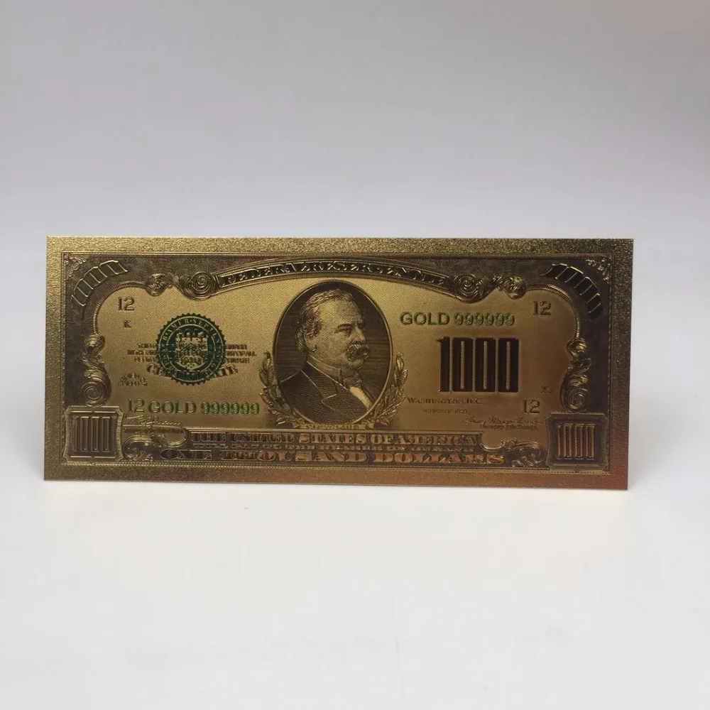 Home Decorative Souvenir Gifts 100000 Dollar US Color Bill Note for Collections