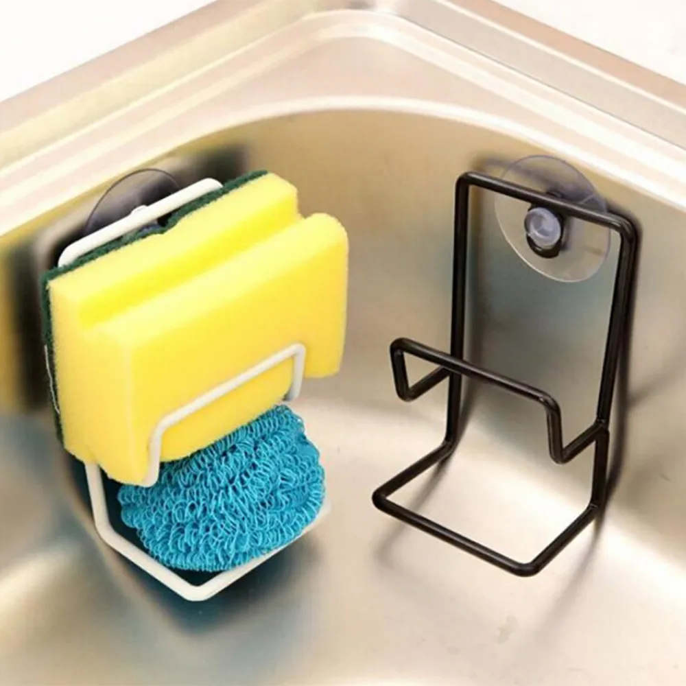 Brush Holder Sponge Suction Sink Draining Washing Towel Rack Holder W