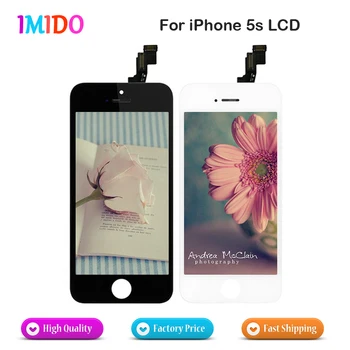 

50PCS/LOT LCD Digitizer For iphone 5s OEM Display With Touch Screen Complete Assembly AAA Quality Replacement Fast Shipping