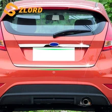 Накладка на задний бампер автомобиля Задняя отделка крышки багажника Наклейка подходит для Ford Fiesta 2009- хэтчбек автомобиля Стайлинг из нержавеющей стали полосы