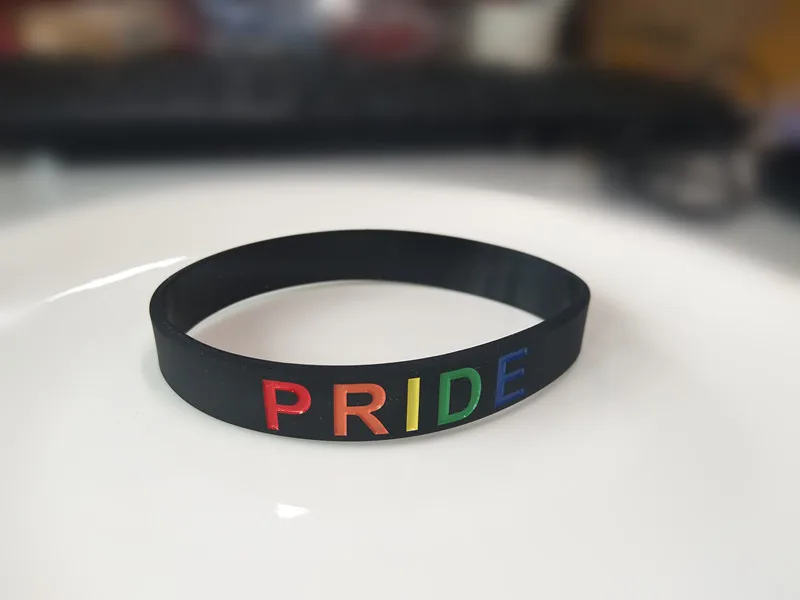 

Pride Gay Rainbow Bracelets Silicone Rubber elastic Wristbands Bracelets