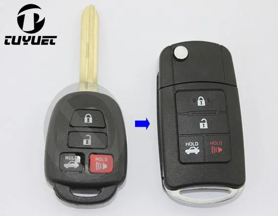 Toyota Corolla Camry Reiz New Vios RAV4 Moified key shell 4 Buttons (5)
