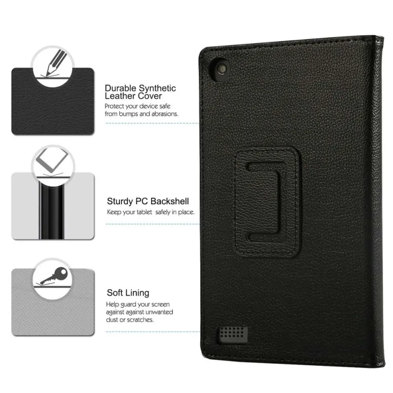 Магнитный кожаный чехол подставка KK & LL для Amazon Fire 7 (5 го/7 го/9 го поколения выпуск