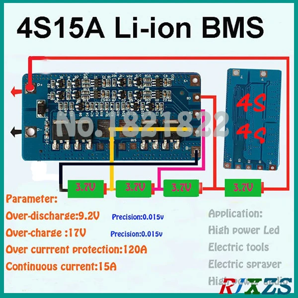 

2PCS/ a lot 4S 15A BMS PCM li-Ion battery protection board 2016 new 3S 4S upgrage bms pcm for high current application