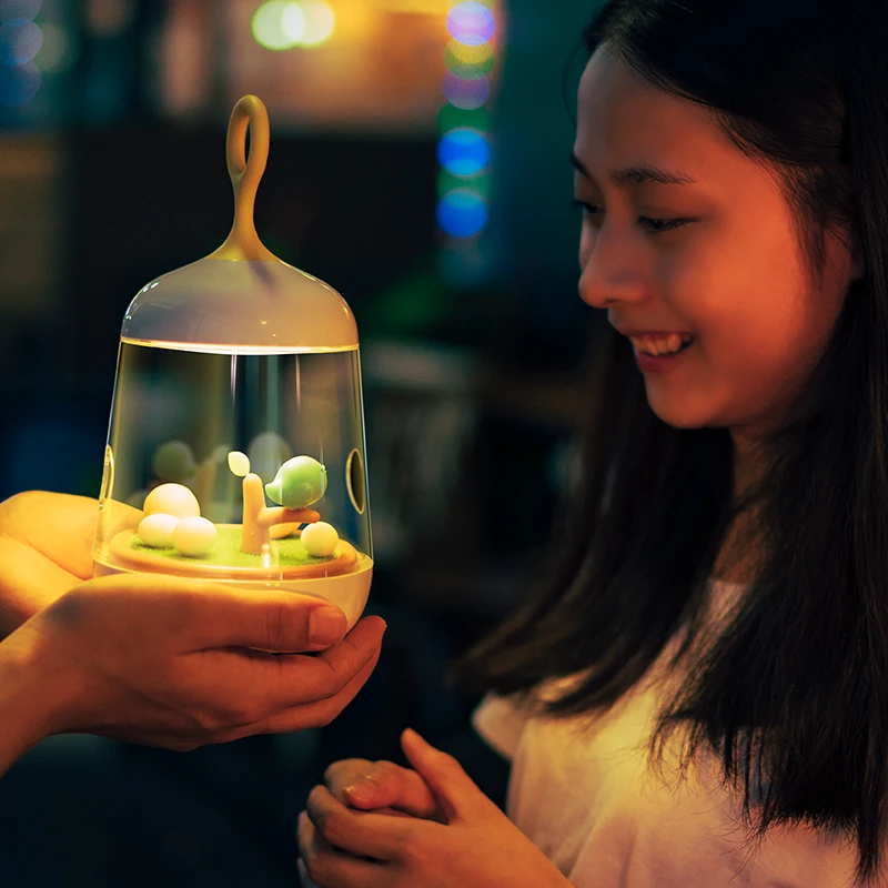 

2017 micro landscape music light lamp box children bedside lamp night light touch luminaria table decorative lamp Christmas gift