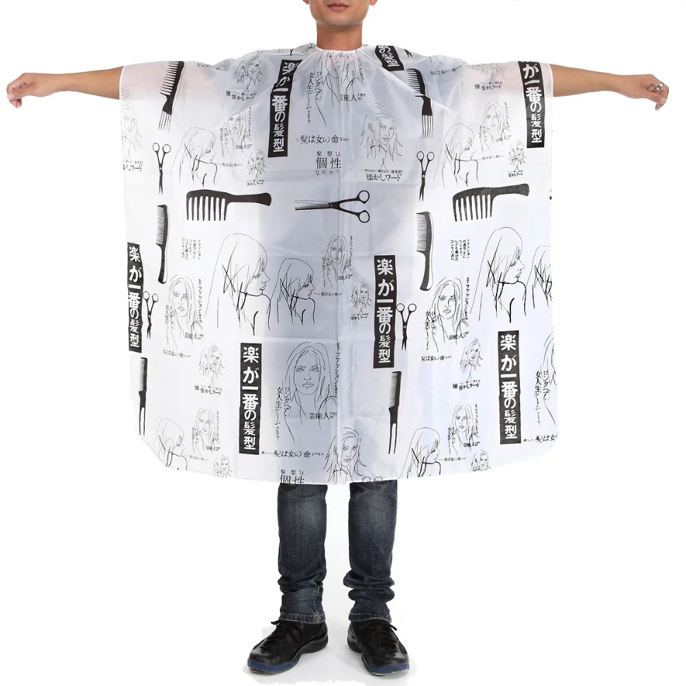 

145x110cm Adult Pro Salon Haircutting Gown Wraps Waterproof Cover Cape Apron Hairdressing Dyeing Clothes Barber Hairstyling Tool