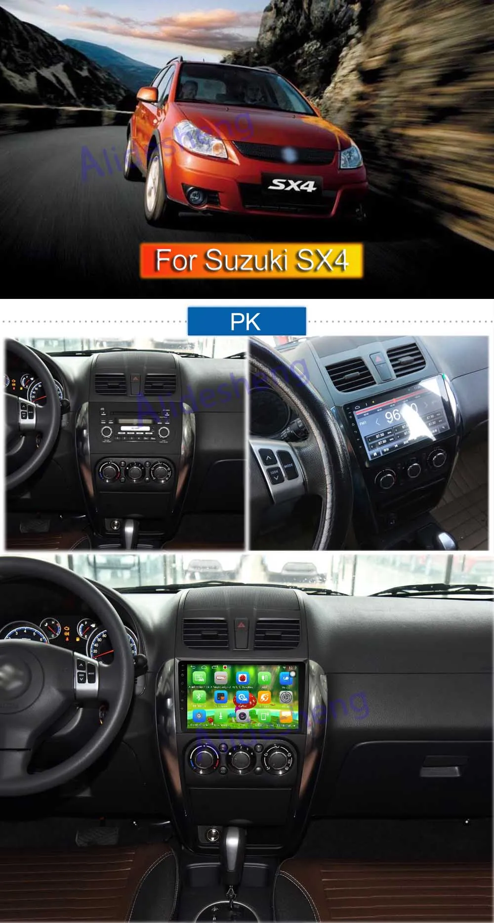 Best Android 7.1 Car DVD Multimedia player 2G+32G for Suzuki SX4 2006 2007 2008 2009 2010 2011 2012 2013 WIFI Stereo car radio RDS 1