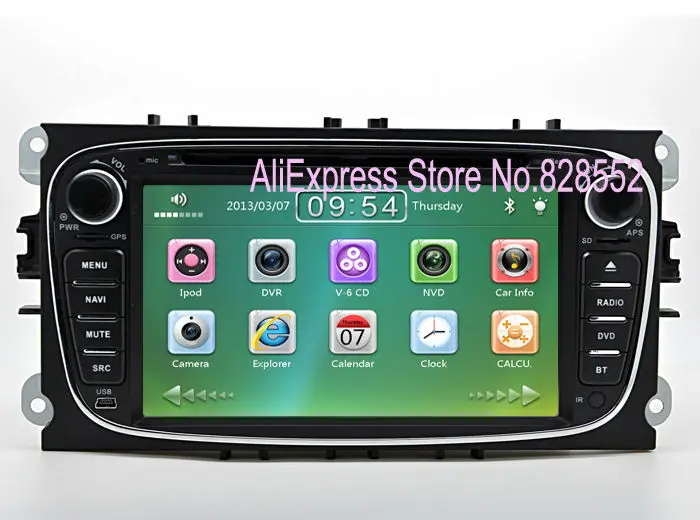 Best Free Shipping Best Price Car Dvd For ford focus mondeo / ford c max / S-MAX / ford kuga car radio gps tv FM ipod usb/sd black 0