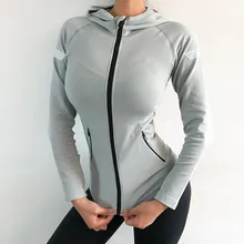 Женская куртка для бега, для йоги, на молнии, с длинным рукавом, женская спортивная куртка, для фитнеса, женские толстовки, Спортивная женская одежда, для йоги, спортивная куртка