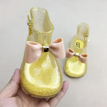 

Kids Rainboots Girls Jelly Princess Shoes Kids Children Butterfly-knot Rainboots Fashion Water Shoes Sapato