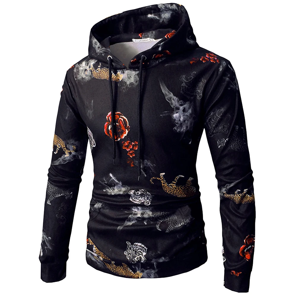 

Casual Hoodies Men Fashion New Digital Hooded Sweatshirt Coat Mens Moletom Masculino Fashion Hoodies Slim Sportswear Tracksuit