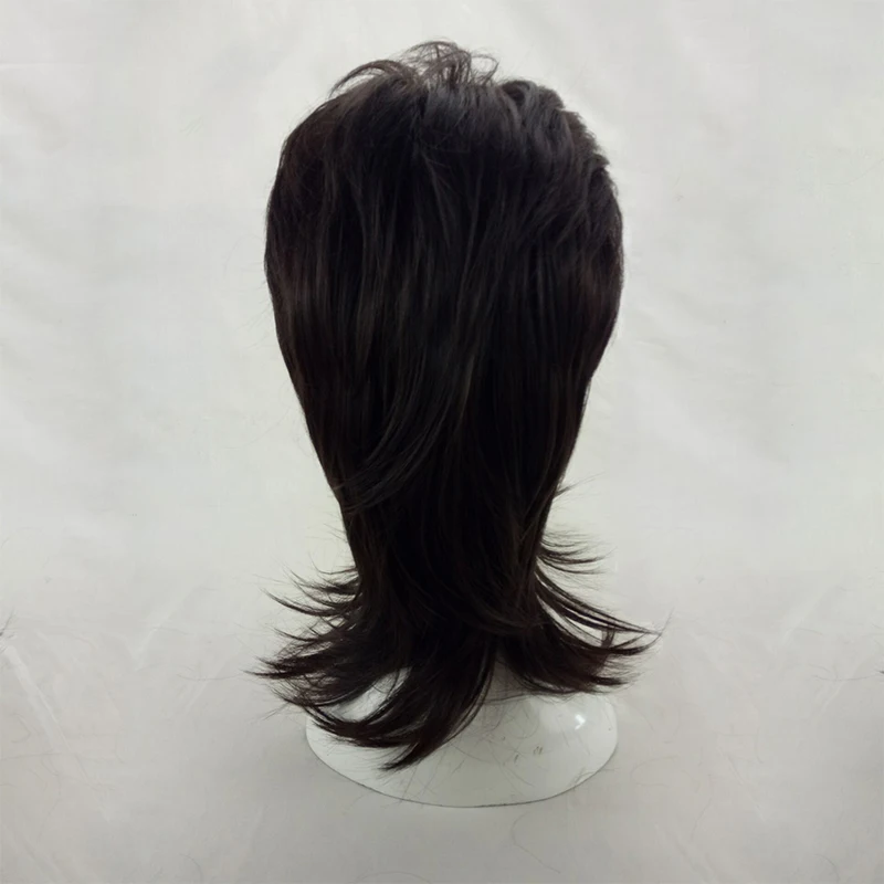 Crespo em Camadas Perucas de Fibra de Alta Hairjoy Masculino Peruca Cabelo Comprimento Médio Homem Cosplay Temperatura Sintética 7 Cores Disponíveis 10 Peruca sintética