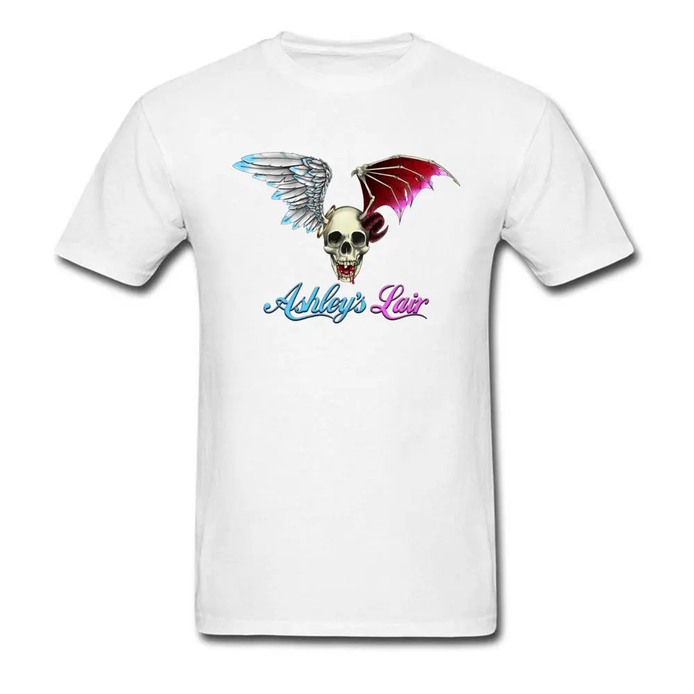 T Shirt Ashleys Lair New Logo Summer Fall Short Sleeve Pure Cotton Round Neck Mens T Shirt Fitness Tight T-shirts Funny Ashleys Lair New Logo white