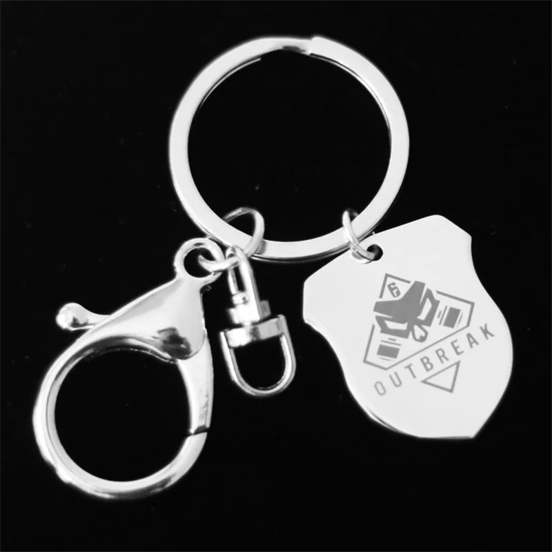 

Stainless Steel Rainbow Six Siege Keychain Game Theme Tag Keychain Team Jewelry Men and Women Gifts