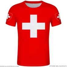 Швейцарская футболка, сделай сам,, на заказ, имя, номер че, футболка, национальные флаги, ch, красная, немецкая страна, колледж, принт, фото, одежда