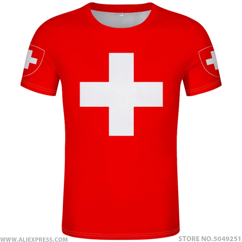 SWITZERLAND футболка сделай сам Бесплатная персонализированная с именем цифрами