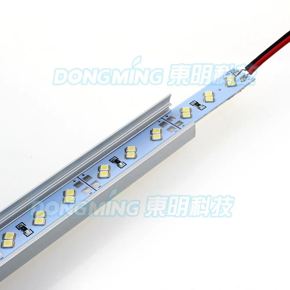 2835 LED Luces Газа DC 12 В двойной ряд свет бар 1 м 144 светодиоды кухонный шкаф с алюминиевой U /V профиль холодной/теплый белый