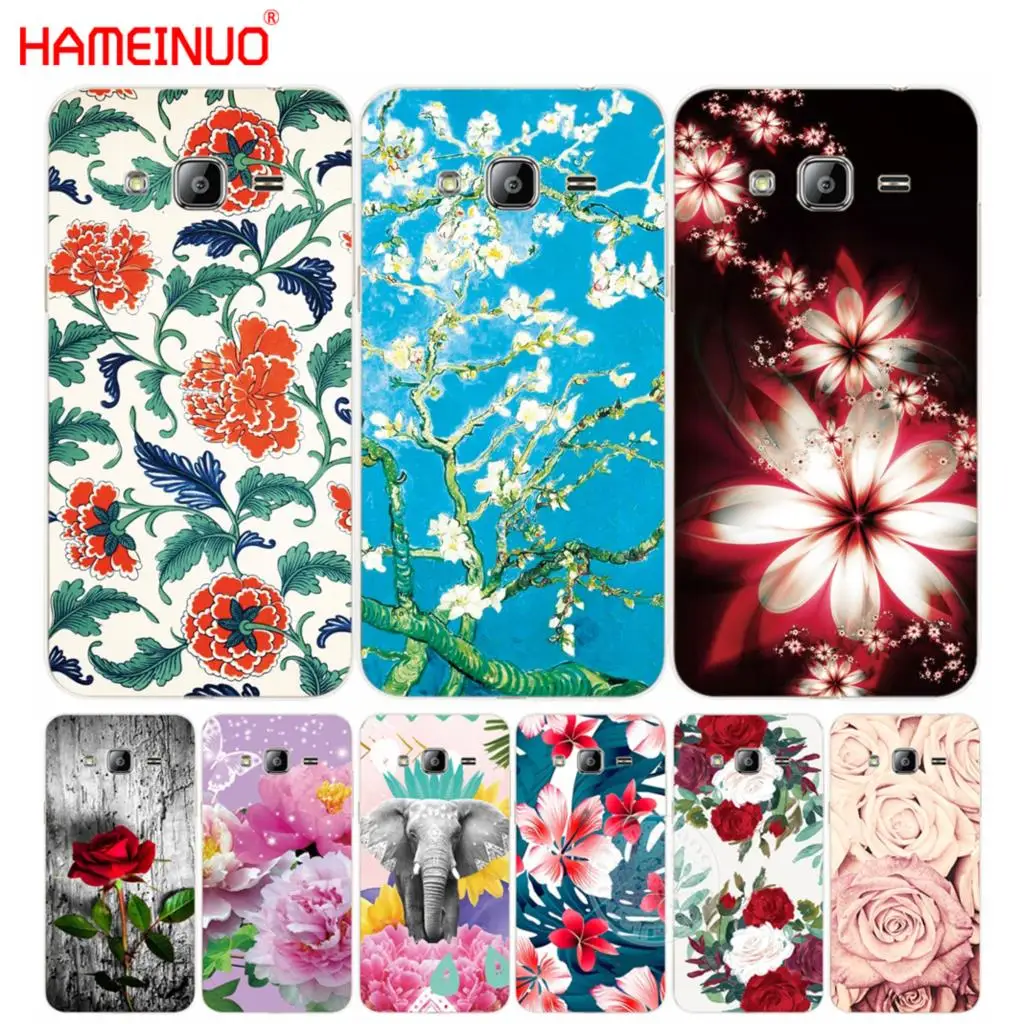 

HAMEINUO red colorful flower spring girl cover phone case for Samsung Galaxy J1 J2 J3 J5 J7 MINI ACE 2016 2015 prime