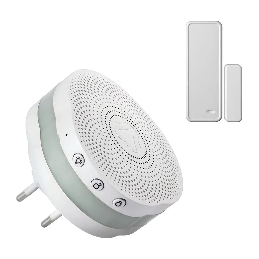 

FUERS Smart Home Security Kit Human Body Sensor Window Door Sensor Wireless Color Night Light Home Shop Bluetooth Doorbell Alarm