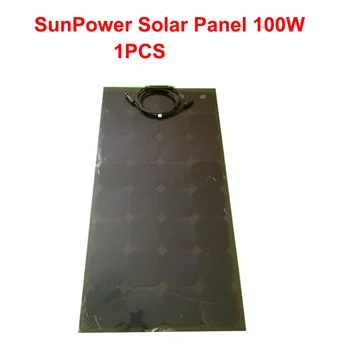 

Sunpower Black Flexible Solar panel Solar cell 12V battery car charger system kit 100w/200w/300w/400w