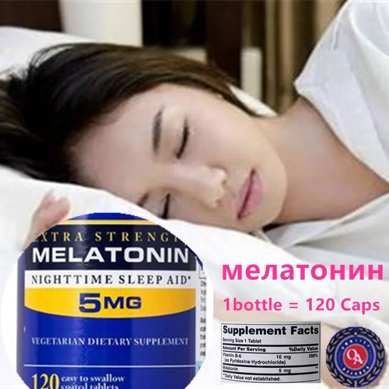 

Rapid Release Melatonin 5 mg 120 Count Night Sleep Assistance, free shipping