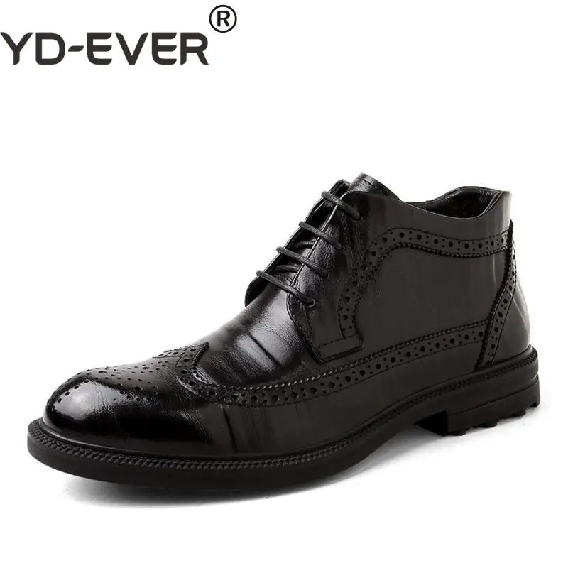 Estilo Lace Black ever De Britânico Vaca Couro brown Sapatos up Botas Pele Inverno Yd Casuais Primavera Homens inverno OzdaRqBR