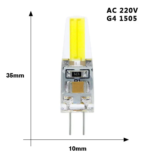 Bombillas светодиодный светильник G9 G4 E14 220 в 3 Вт 6 Вт 9 Вт с регулируемой яркостью светодиодный светильник G4 AC DC 12 В COB заменить галогенные лампы - Испускаемый цвет: G4 COB 220V