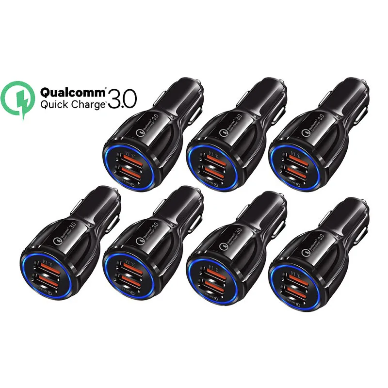 Quick Charge 3.0 Dual USB Car Charger for iPhone Xs/XS Max/XR/X/8/7/6/Plus Galaxy S9/S8/Edge/Plus LG Nexus HTC 