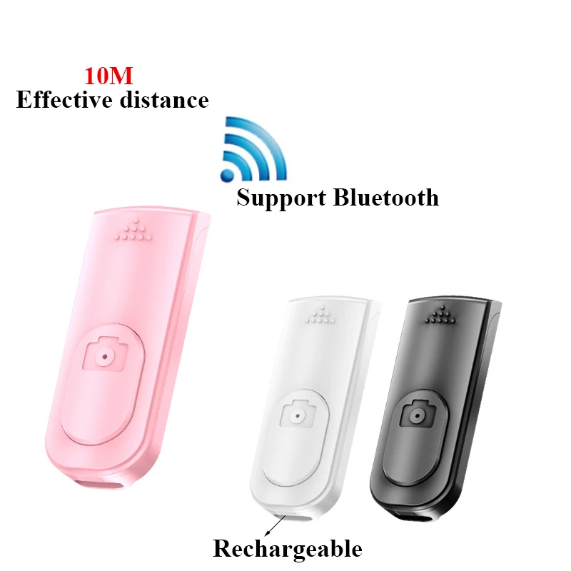 

Rechargeable wireless Bluetooth self-timer selfie stick Shutter Release Wireless Remote Control for for IOS Android