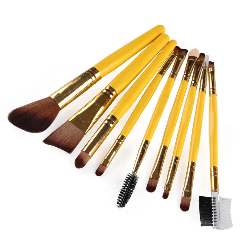 

9Pcs Makeup Brushes Set Pro Foundation Powder Concealer Contour Eyeliner Eyebrow Eyelash Eyeshadow Brushing Brush Cosmetic Tools