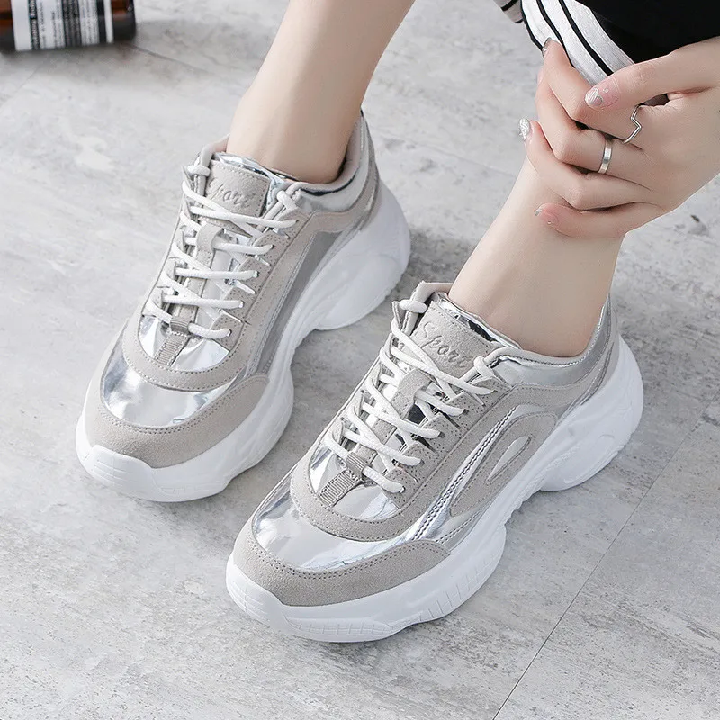 Кроссовки Air zapatillas hombre Deportiva, новинка, женская обувь, лазерная строчка, яркие лица, маленькие толстые подошвы, старый Спорт
