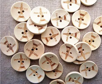 

Free ship!200pc! Tower laser engraved buttons / wooden buttons for garment,scrapbooking accessories