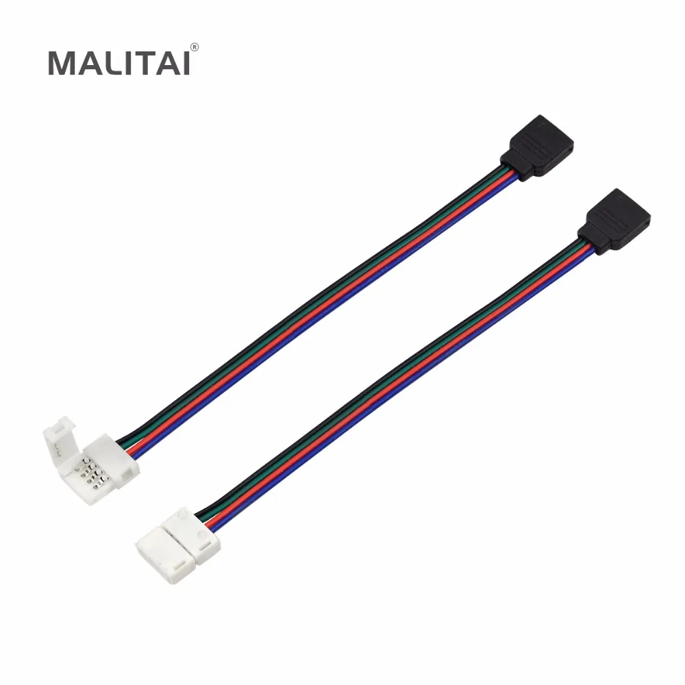 Светодиодная лента RGB коннекторы светильник 10 мм 4 Pin без паяльного кабеля плата PCB