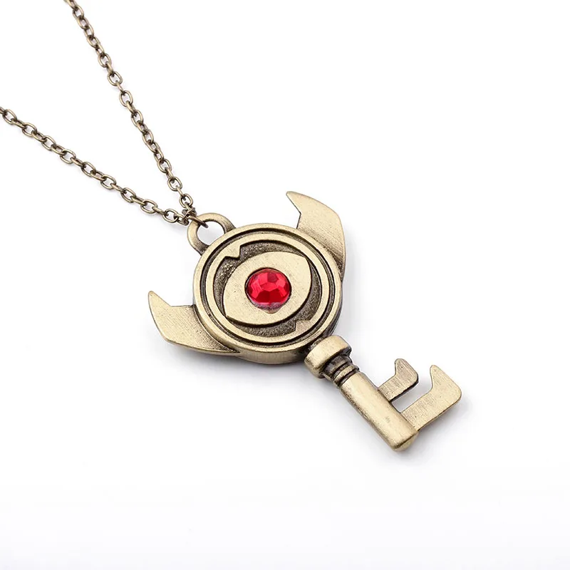 10 стиль легенда о Зельде кулон ожерелье сглаза ключ и кулон в виде красного сердца дружеский подарок игровые ювелирные изделия аксессуары