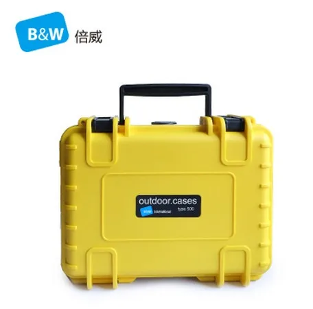 B& W type500 чехол для инструментов ударопрочный водонепроницаемый защитный чехол для камеры 20*14*80 см оборудование для безопасности с предварительно вырезанной пеной - Цвет: yellow with foam