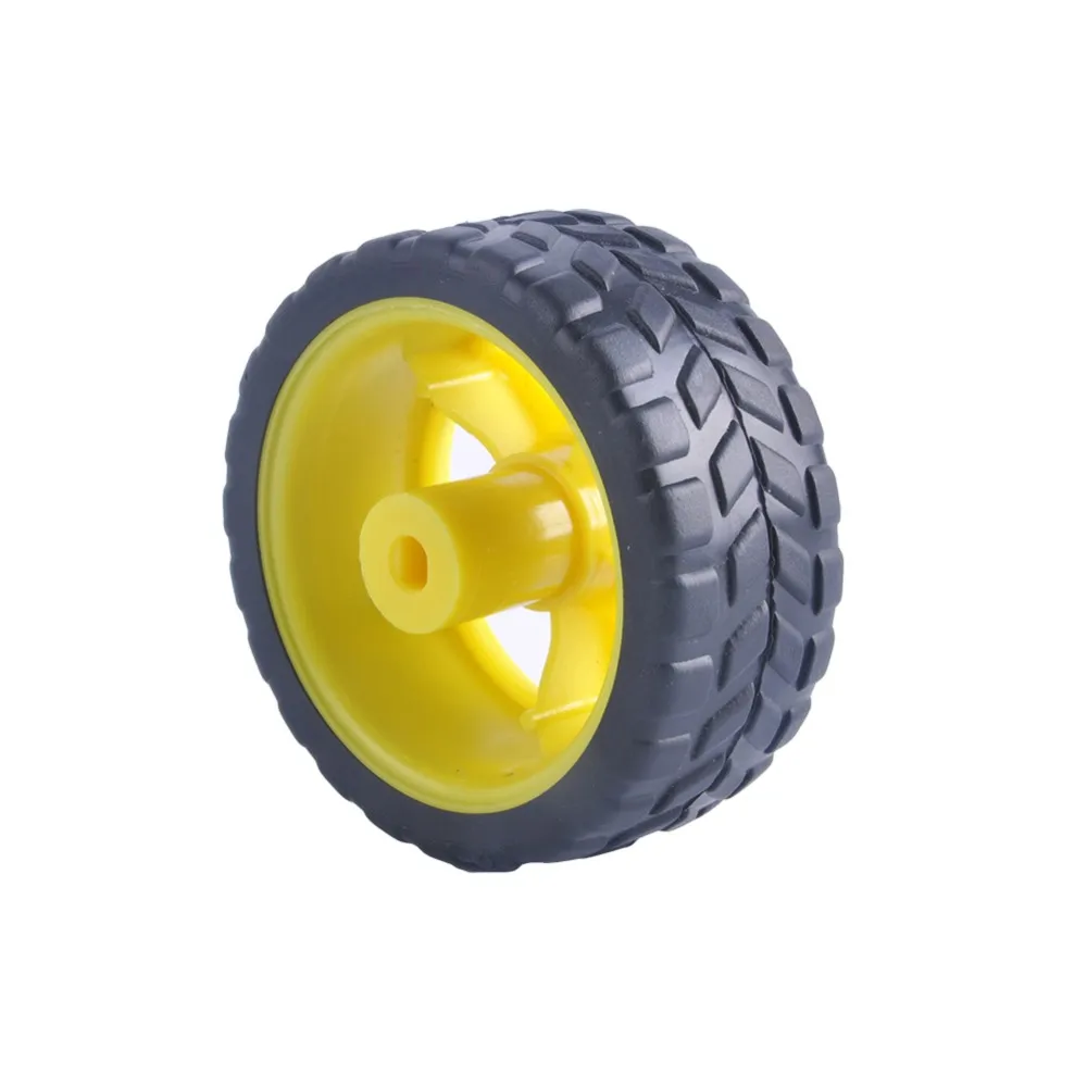 DC3-6V Uniaxial DC Geared Motor TT Magnetic Gearbox with Tire Whee By DIY FZ1178X2 (5)